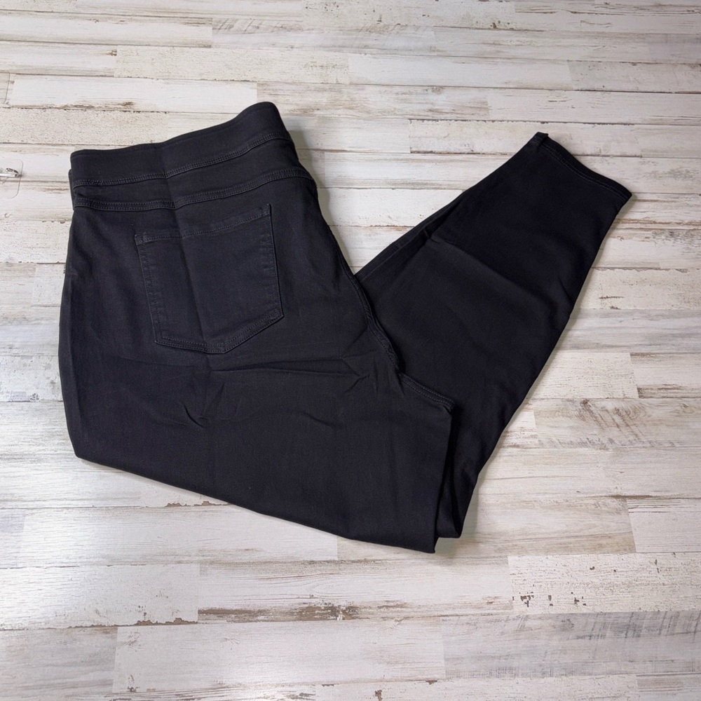 Terra & Sky High Rise Black Skinny Jeggings Size 3X(24-26W) - Picture 7 of 11